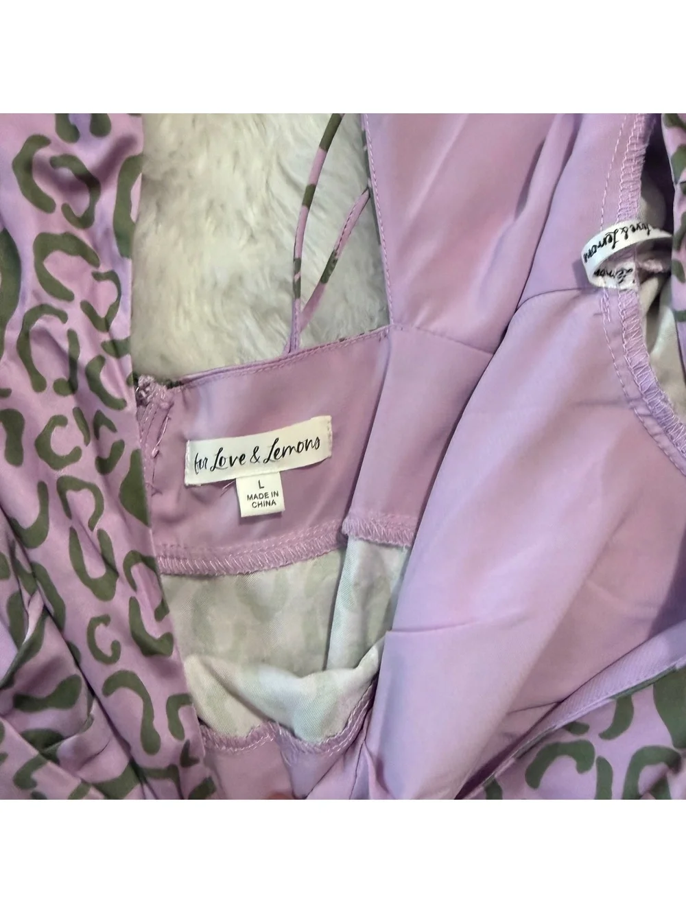 For Love and Lemons June Mini Dress Purple and gray - Picture 5 of 8